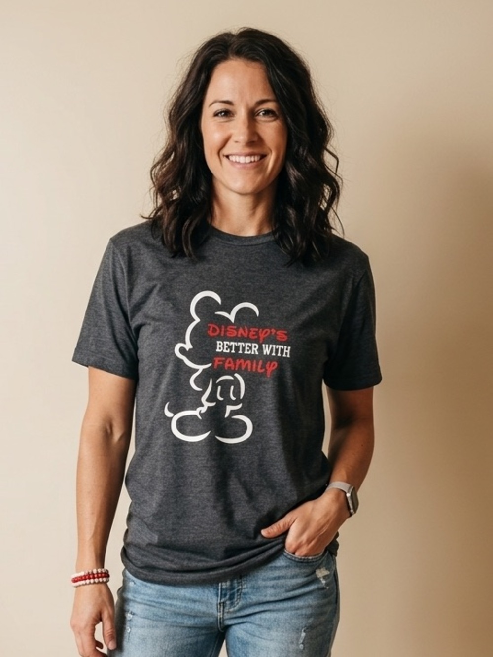 Gildan Charcoal Disney 'Better With Family' Graphic Tee